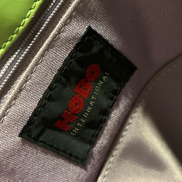 Hobo international tote / Shoulder bag Lime Green Leather Retro - Picture 9 of 9